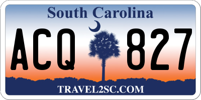 SC license plate ACQ827