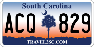 SC license plate ACQ829