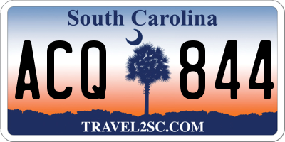 SC license plate ACQ844