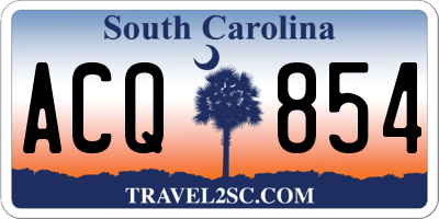 SC license plate ACQ854