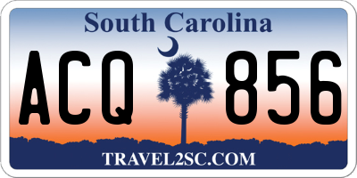 SC license plate ACQ856