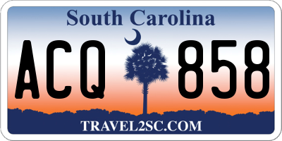 SC license plate ACQ858
