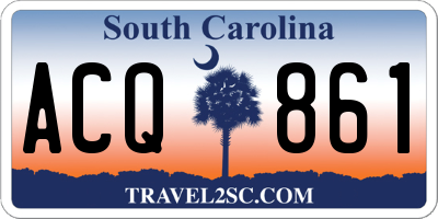 SC license plate ACQ861
