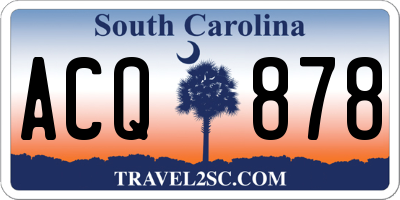 SC license plate ACQ878