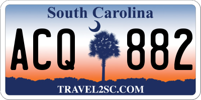 SC license plate ACQ882