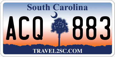 SC license plate ACQ883