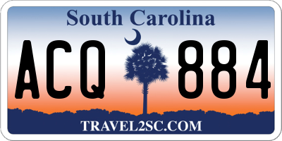 SC license plate ACQ884