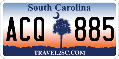 SC license plate ACQ885