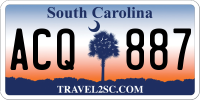 SC license plate ACQ887
