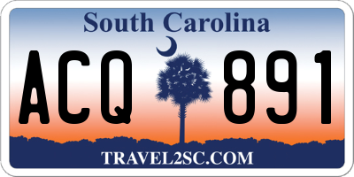 SC license plate ACQ891