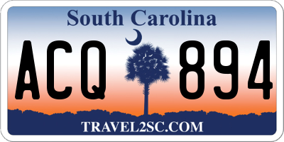 SC license plate ACQ894