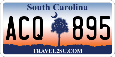 SC license plate ACQ895