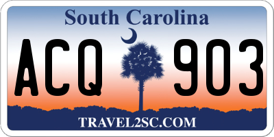 SC license plate ACQ903