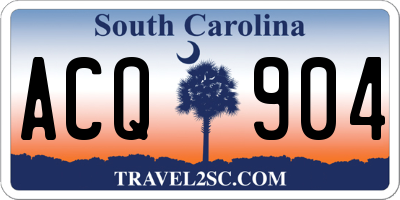 SC license plate ACQ904