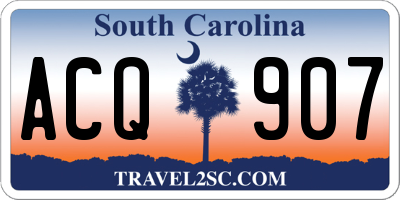 SC license plate ACQ907