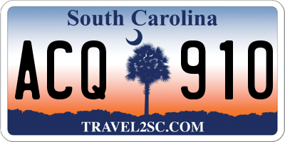 SC license plate ACQ910