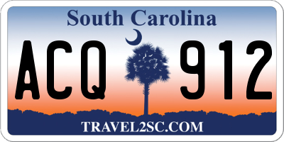 SC license plate ACQ912