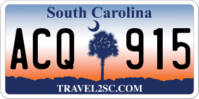 SC license plate ACQ915