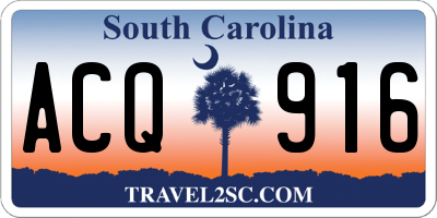 SC license plate ACQ916