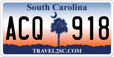 SC license plate ACQ918