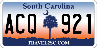 SC license plate ACQ921