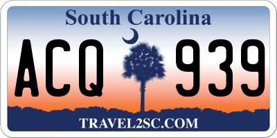 SC license plate ACQ939