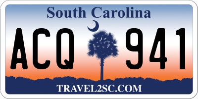 SC license plate ACQ941