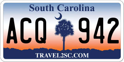 SC license plate ACQ942