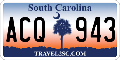 SC license plate ACQ943