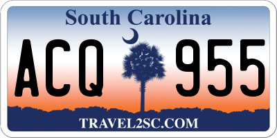SC license plate ACQ955