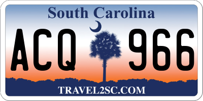 SC license plate ACQ966
