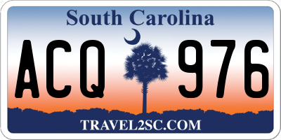 SC license plate ACQ976