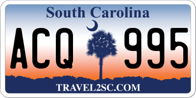 SC license plate ACQ995