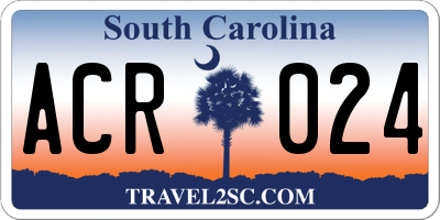 SC license plate ACR024