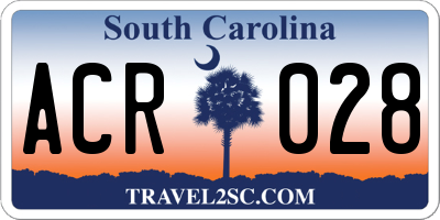SC license plate ACR028