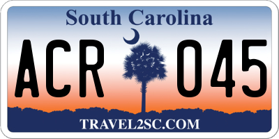 SC license plate ACR045