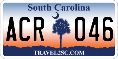 SC license plate ACR046