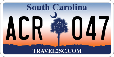 SC license plate ACR047