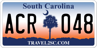 SC license plate ACR048