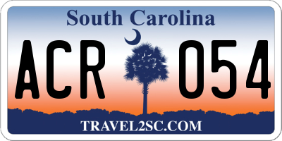 SC license plate ACR054
