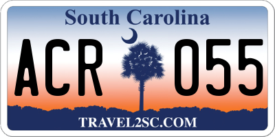 SC license plate ACR055
