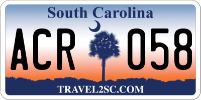 SC license plate ACR058