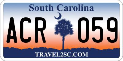 SC license plate ACR059