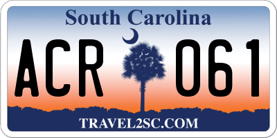 SC license plate ACR061