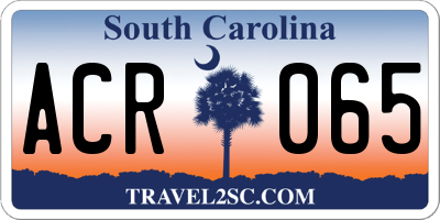 SC license plate ACR065