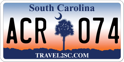SC license plate ACR074
