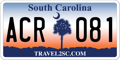 SC license plate ACR081