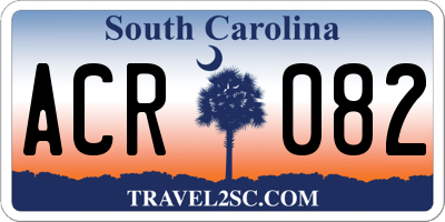 SC license plate ACR082