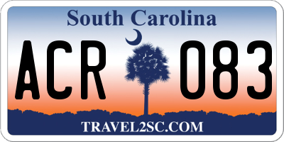 SC license plate ACR083