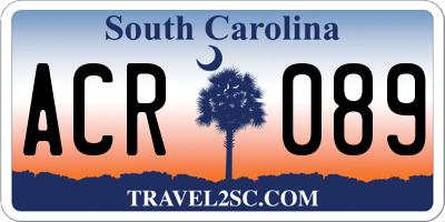 SC license plate ACR089